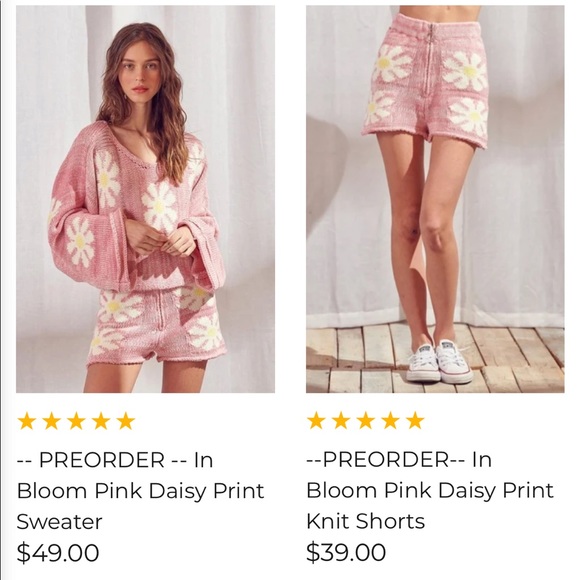 ✨ON SALE✨In Bloom Pink Daisy Print Sweater - Picture 11 of 11